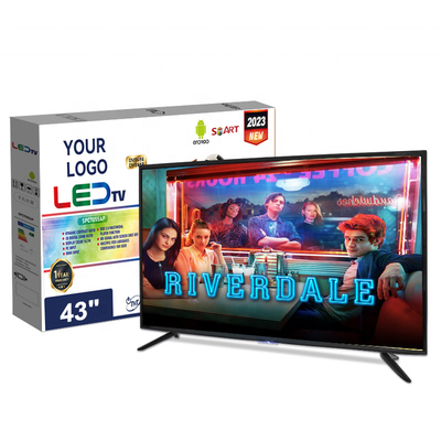 Cina Produsen Smart Display 43 Inch TV Televisi 24 32 40 43 50 55 65 Inch TV LED dengan Stand TV Android pemasok