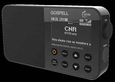 Cina GR-22 Portable DRM Radio Receiver 3 &quot;LCD Beroperasi Pada Baterai AA Dengan Pembaruan Waktu Otomatis pemasok