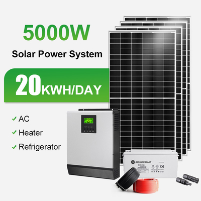 Cina 10000w Mono Panel Solar Power Generator Kits Off Grid Sistem Energi Surya Untuk Rumah pemasok