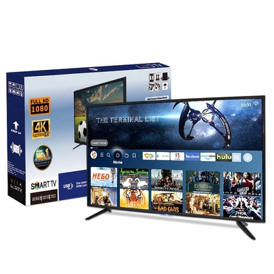Cina OEM LED LCD Smart TV 32 40 43 50 55 Inch Ringan Slim 4K Ultra HD Smart TV pemasok